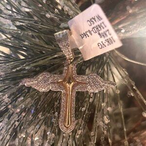 Gold and Silver Cross Pendant